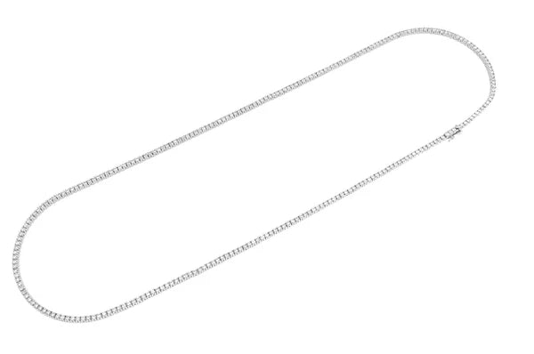 Ensemble de griffes 2 pts, collier de tennis de 5,50 ct, or massif 14 carats