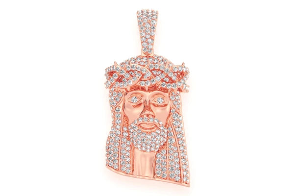 18K Jesus Pendant 1.50ctw VS Diamond