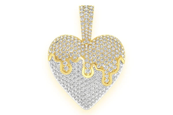 Erkals Jewellers Dripping Heart Pendant 18K Gold Diamond 1.25ctw