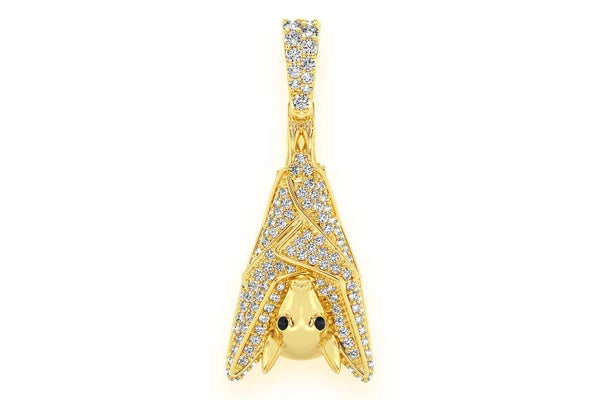 Erkals Jewellers Hanging Bat Pendant 18K Gold Diamond 0.75ctw