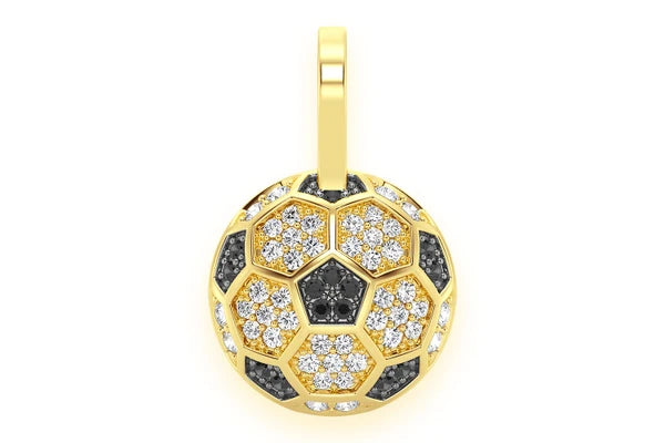 Erkals Jewellers Soccer Futbol Pendant 18K Gold Diamond 0.25ctw