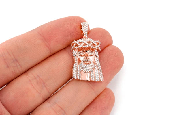 18K Jesus Pendant 1.50ctw VS Diamond