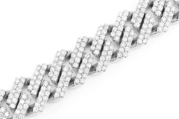 Erkals Jewellers 17mm Miami Cuban Link Diamond Bracelet 18K Gold 16.50ctw