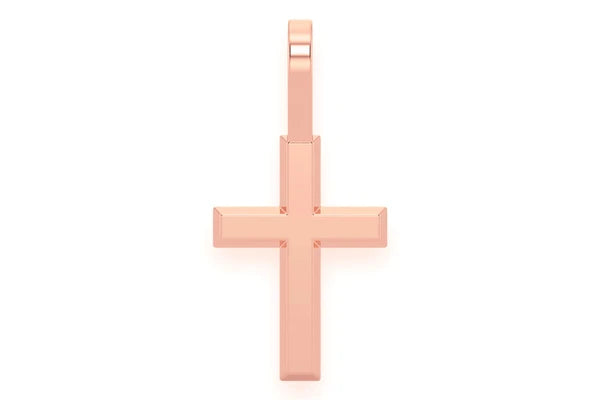 Erkals Jewellers Solid Angled Cross Pendant 18K Gold