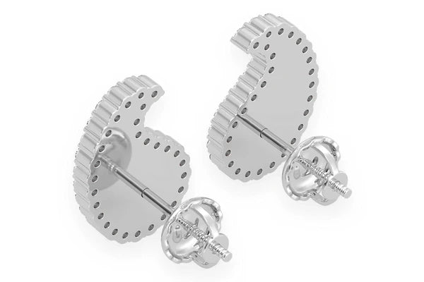 Erkals Jewellers Paisley Stud Earrings 18K Gold 0.35ctw