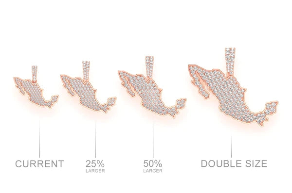 0.33ct Diamond Mexico Pendant 18K Solid Gold