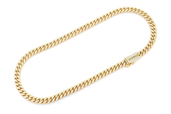 Erkals Jewellers Miami Cuban Link Necklace 8mm 18K Gold 9.00ctw