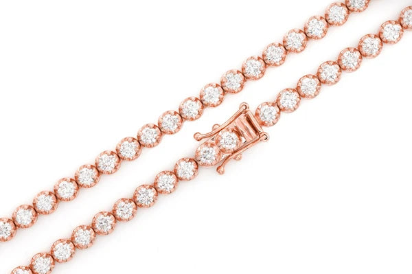 Erkals Jewellers 10pt Crown Set Diamond Tennis Necklace 18K Gold 12.50ctw