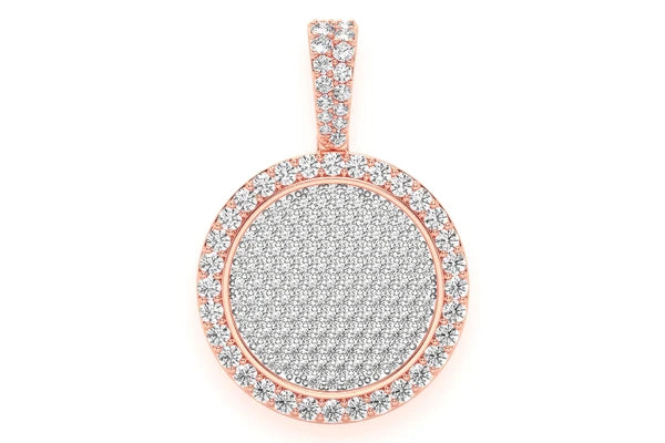Erkals Jewellers Pave Medallion Pendant 18K Gold Diamond 2.00ctw