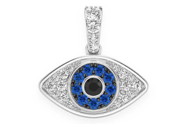 Erkals Jewellers Evil Eye Bubbly Diamond Pendant 18K Gold 0.40ctw