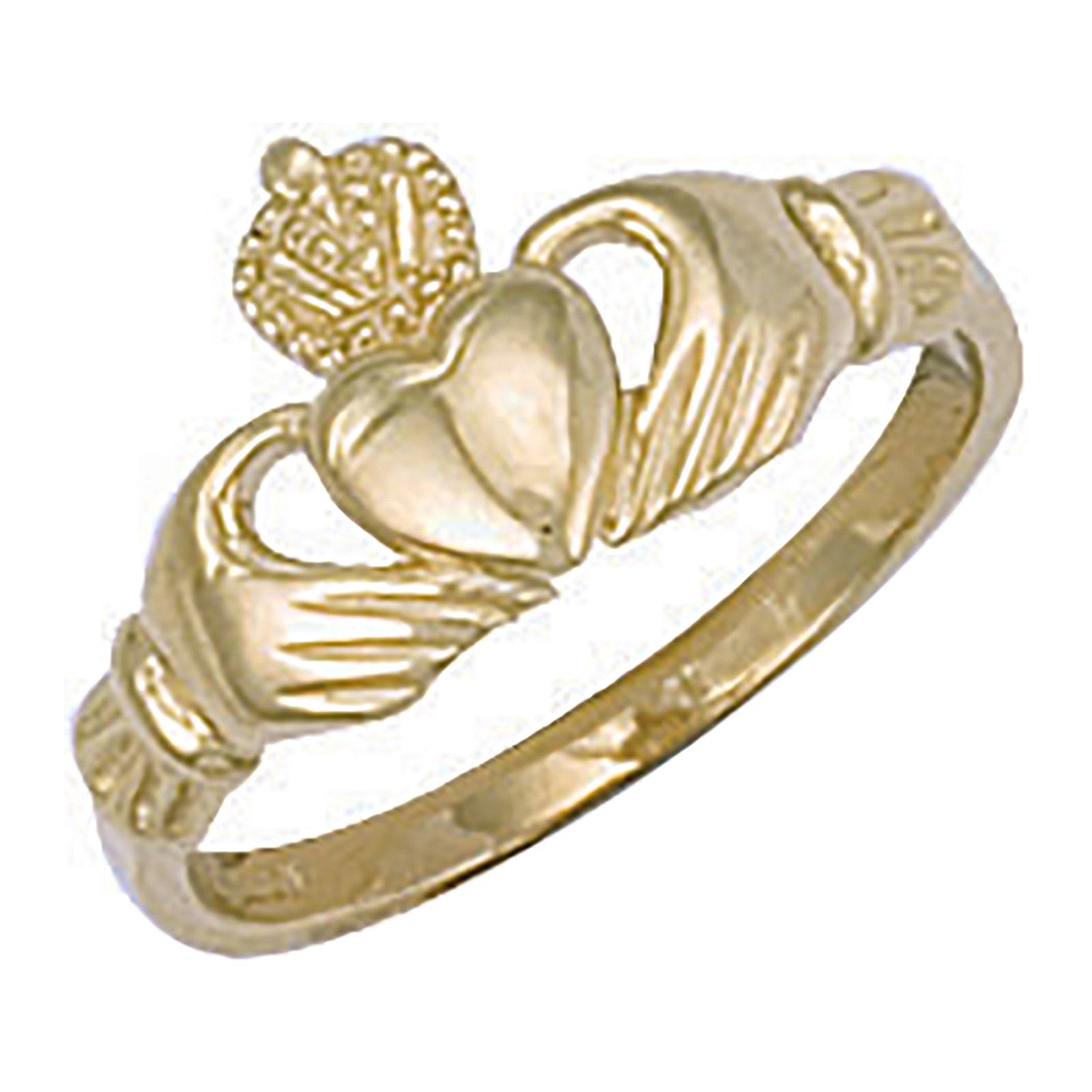 Y/G Baby Claddagh Ring