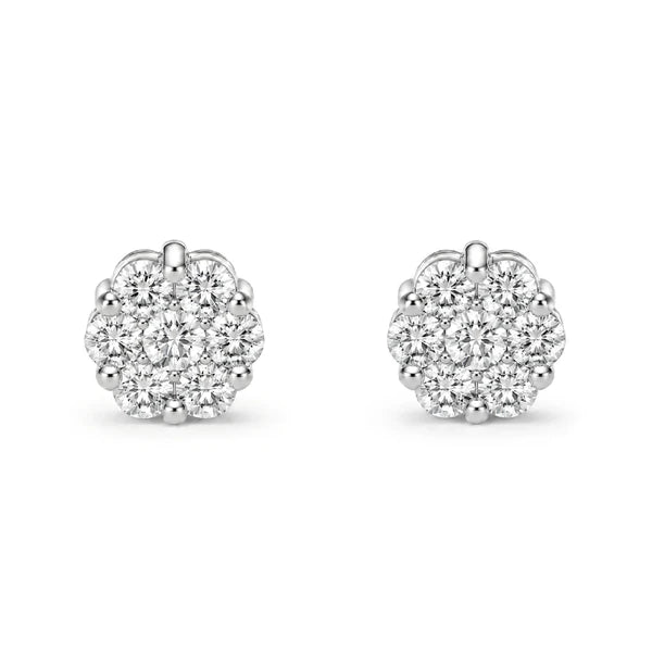 Erkals Jewellers Flower Stud Earrings 18K Gold 0.25ctw