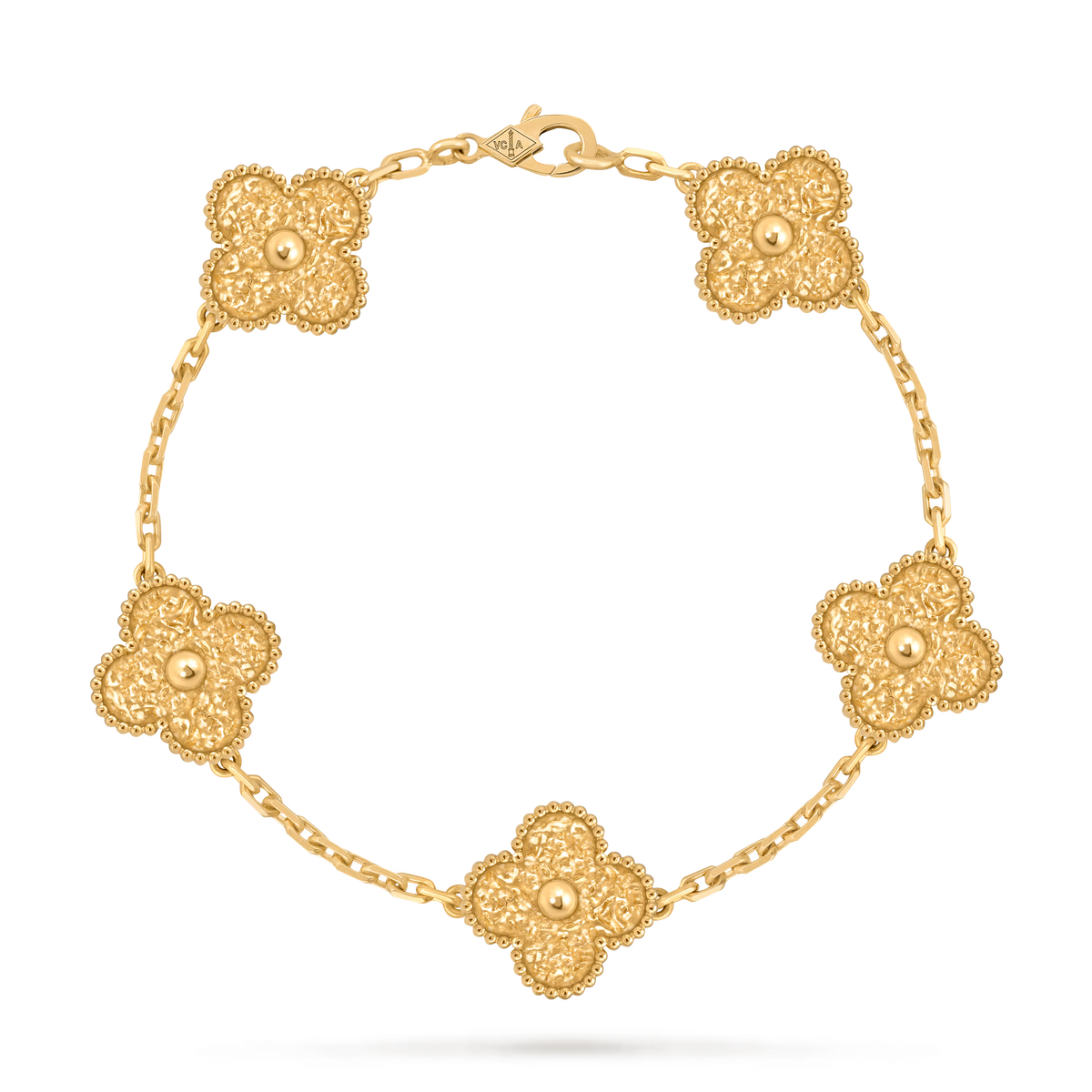 Van Cleef & Arpels Vintage Alhambra Bracelet 5 Motifs 18K Yellow Gold