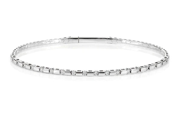 Rectangle Bar And Diamond Bracelet 18K Gold 0.50ctw
