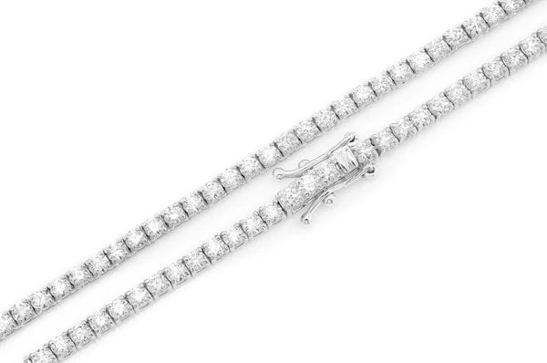 Erkals Jewellers 6pt Prong Set Diamond Tennis Necklace 18K Gold 10.50ctw