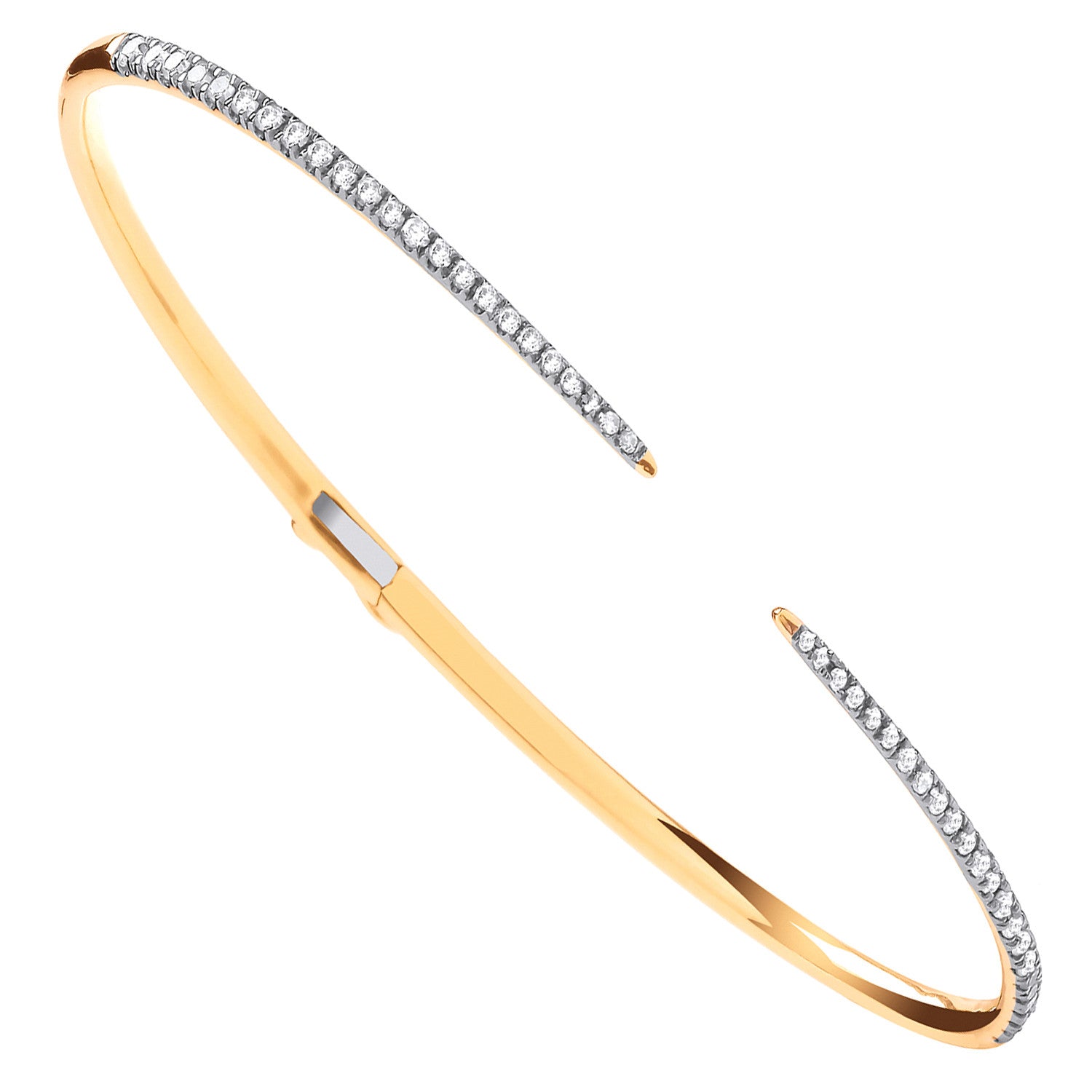 18ct Yellow Gold 0.50ct Hinged Bangle