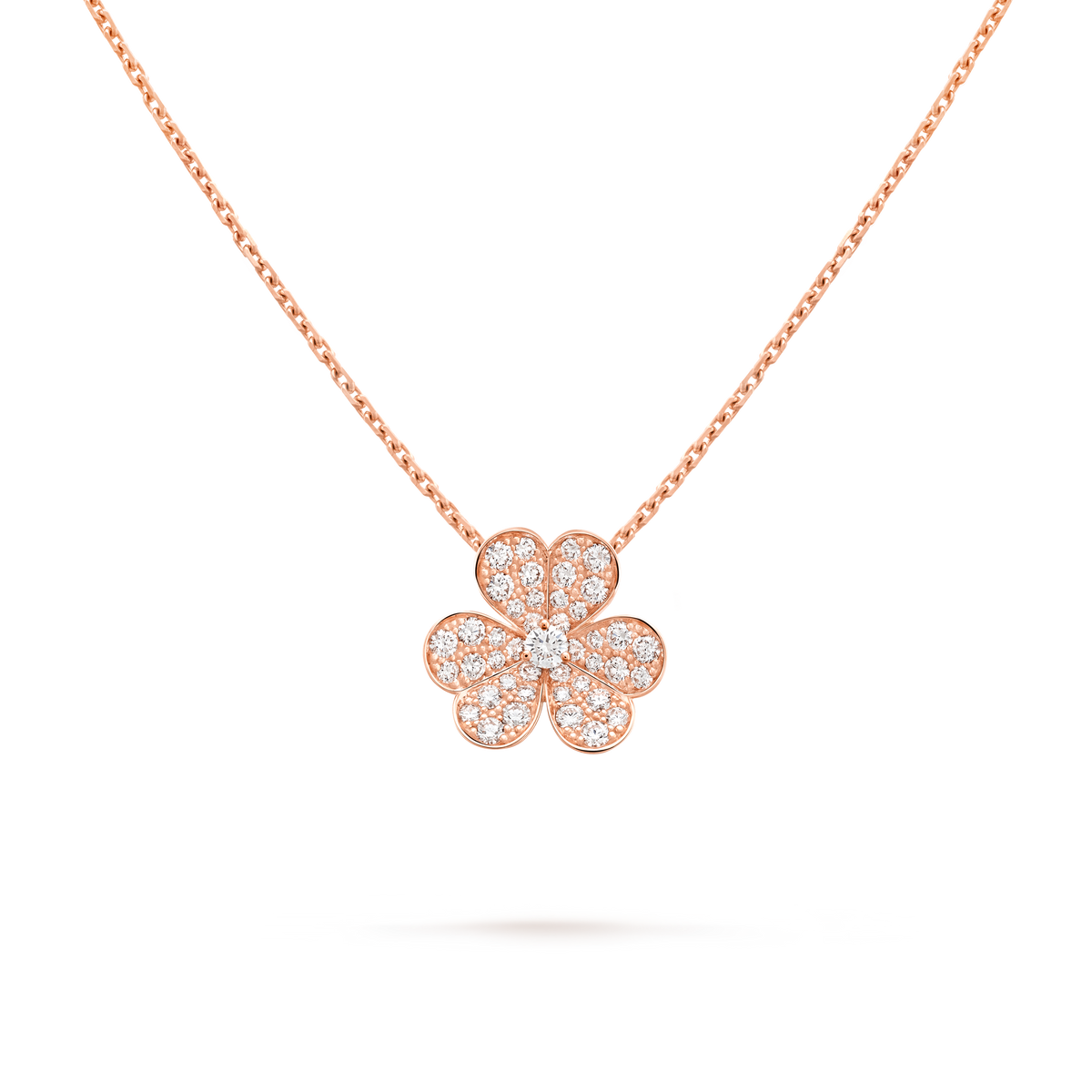 Van Cleef & Arpels Frivole Diamond Small Pendant 18K Rose Gold