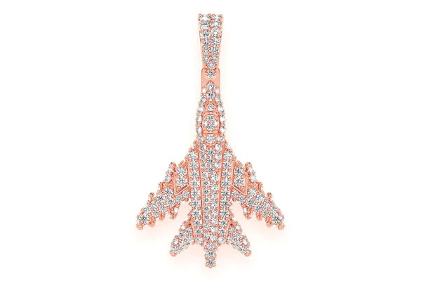 Erkals Jewellers Jet Pendant 18K Gold Diamond 1.25ctw