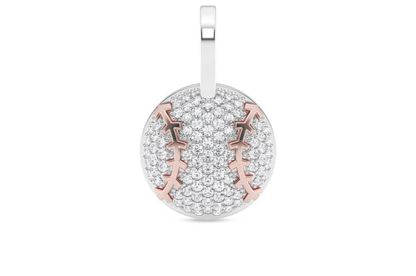 Erkals Jewellers Baseball Pendant 18K Gold Diamond 0.33ctw