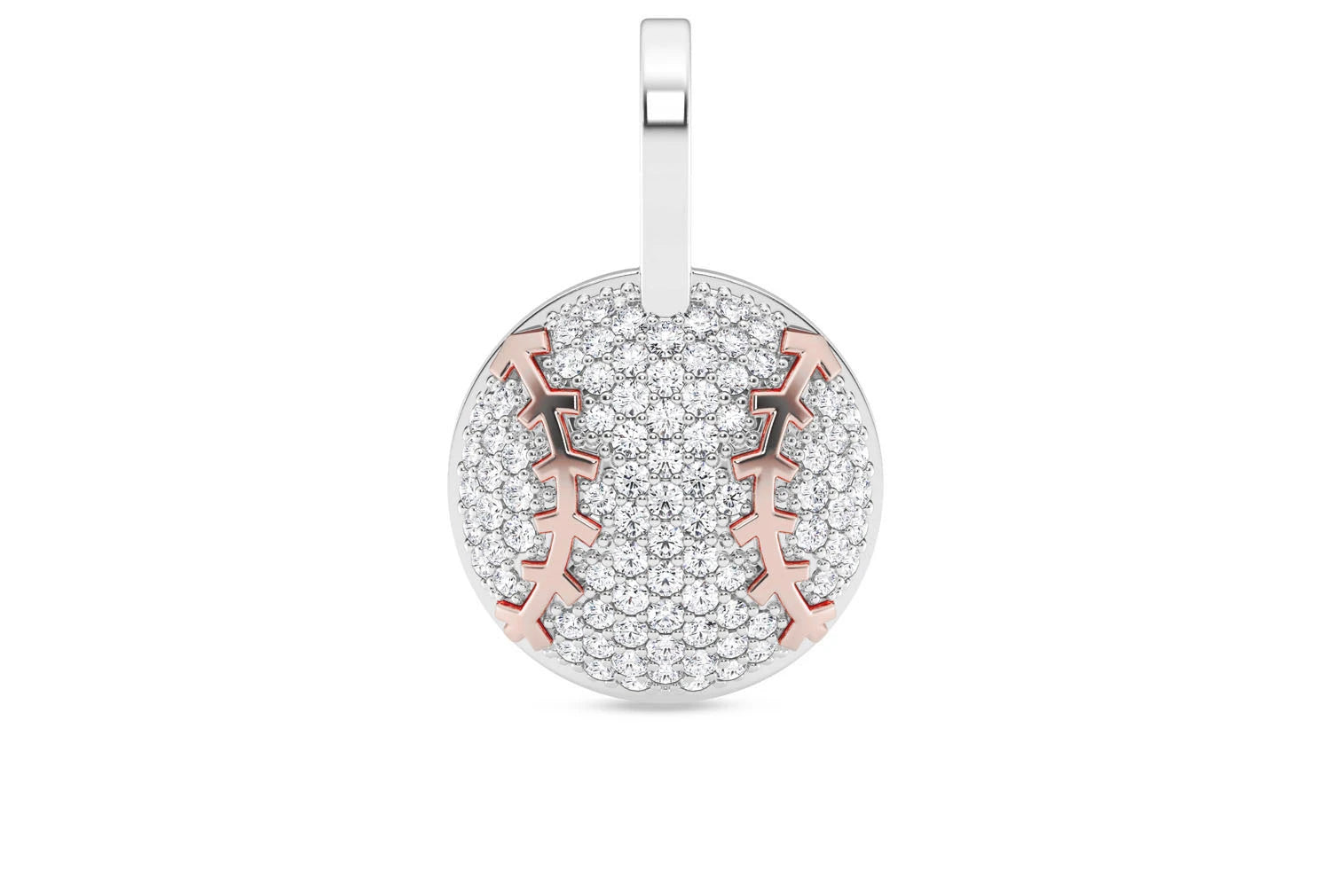 Erkals Jewellers Baseball Pendant 18K Gold Diamond 0.33ctw