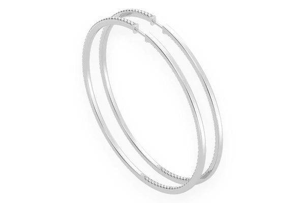 Erkals Jewellers 3-Inch Inside Out Hoop Earrings 18K Gold 6.25ctw