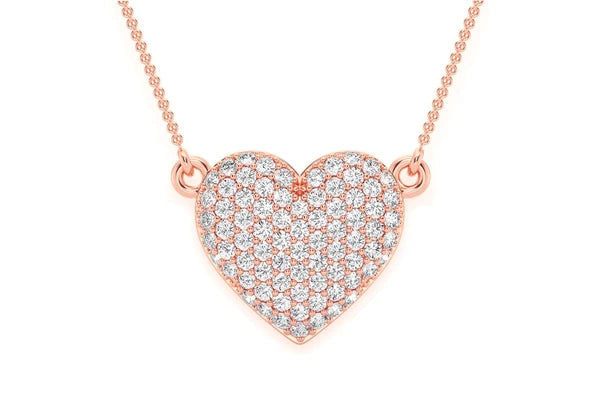 Erkals Jewellers Bubbly Heart Pendant 18K Gold Diamond 0.25ctw