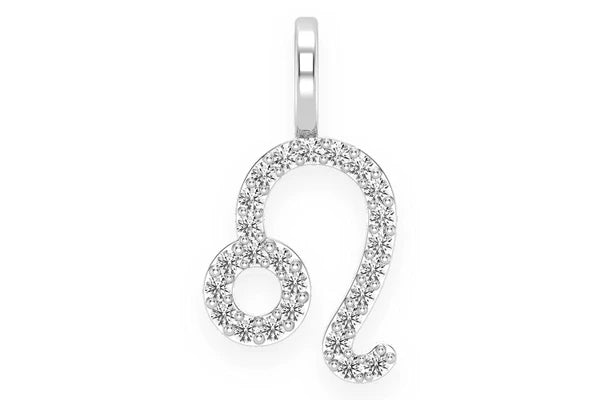 Erkals Jewellers Leo Zodiac Pendant 18K Gold Diamond 0.10ctw