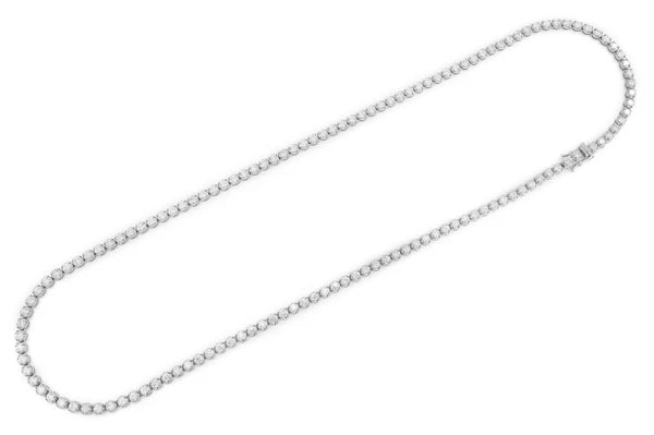 Erkals Jewellers 10pt Crown Set Diamond Tennis Necklace 18K Gold 12.50ctw