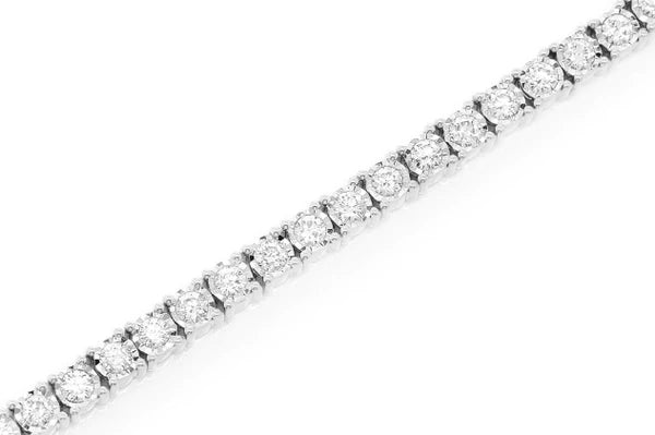 Erkals Jewellers 6pt Miracle Set Diamond Tennis Bracelet 18K Gold 2.75ctw
