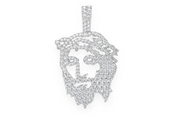 Erkals Jewellers Jesus Stencil Pendant 18K Gold Diamond 1.25ctw