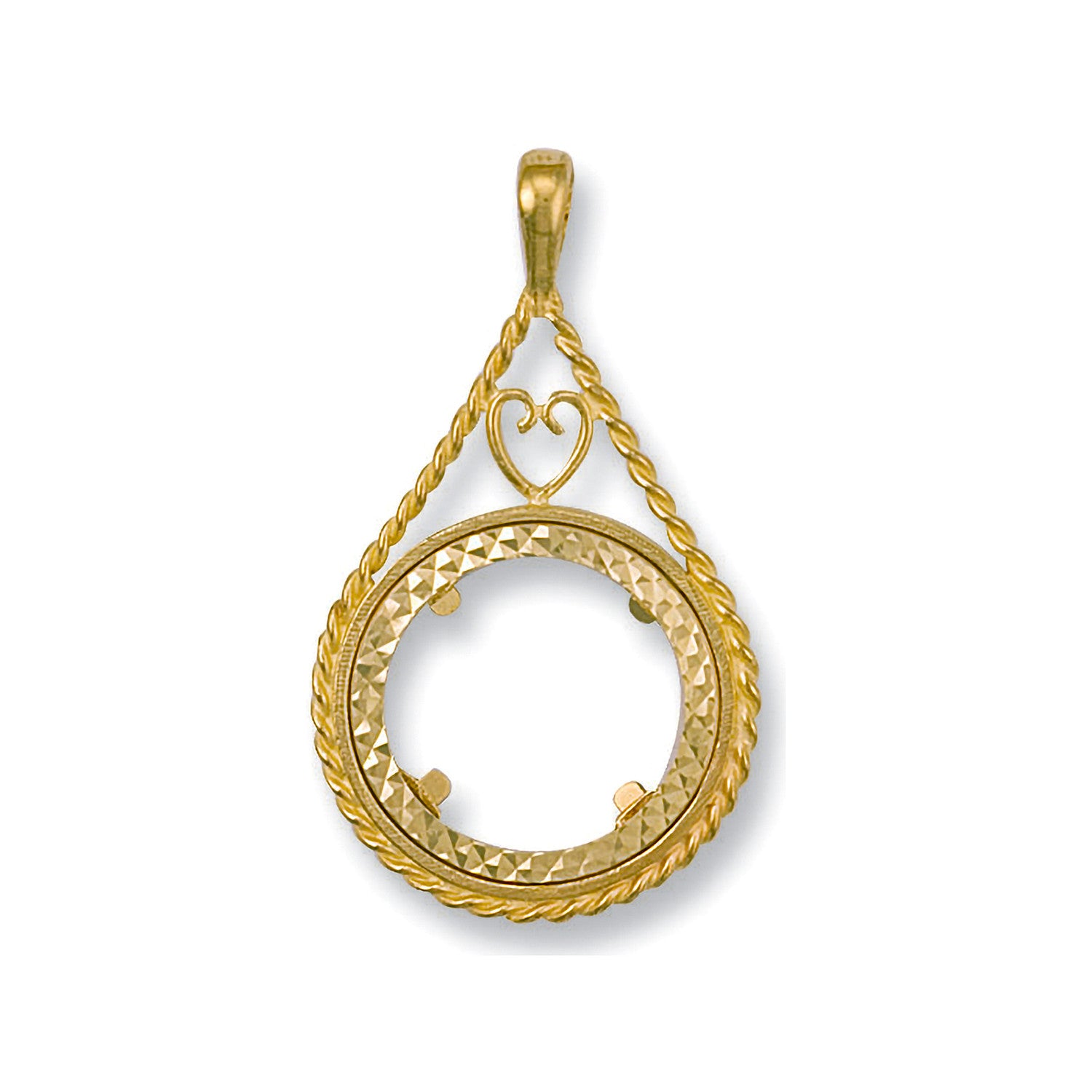 Y/G (Half) Fancy Sovereign Pendant