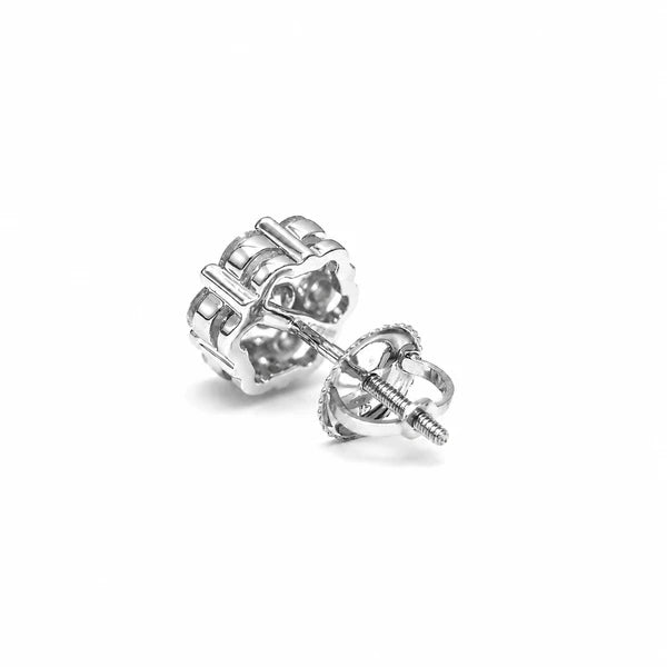 Erkals Jewellers Flower Stud Earrings 18K Gold 1.00ctw