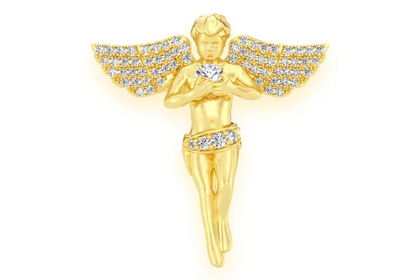 Erkals Jewellers Angel Pendant 18K Gold Diamond 0.33ctw