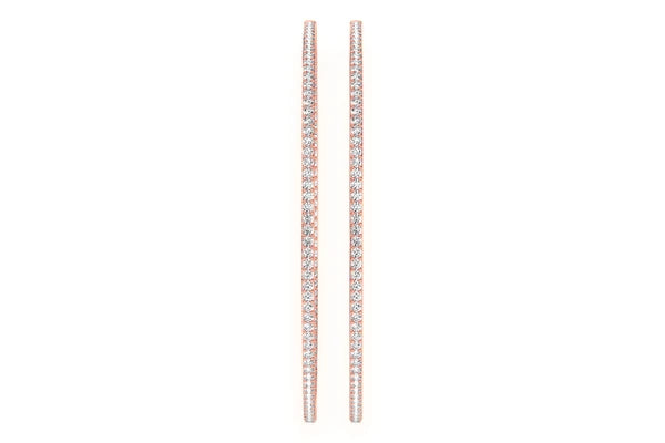 Erkals Jewellers 3-Inch Inside Out Hoop Earrings 18K Gold 6.25ctw