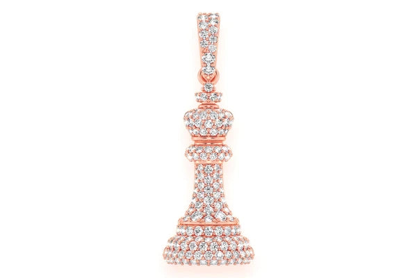 Erkals Jewellers King Chess Piece Pendant 18K Gold Diamond 0.60ctw