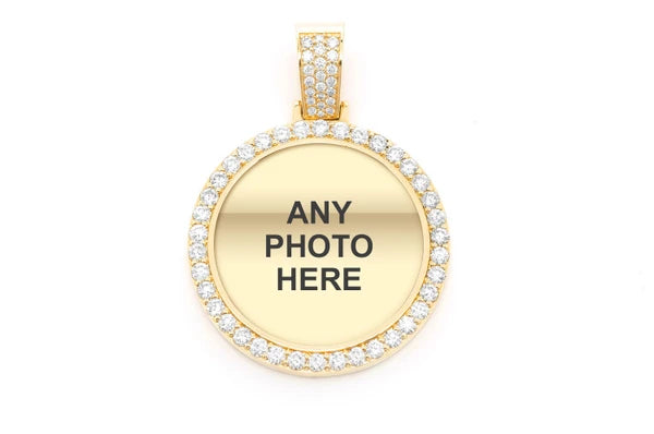 Erkals Jewellers Picture Memory Pendant 18K Gold Diamond 3.50ctw