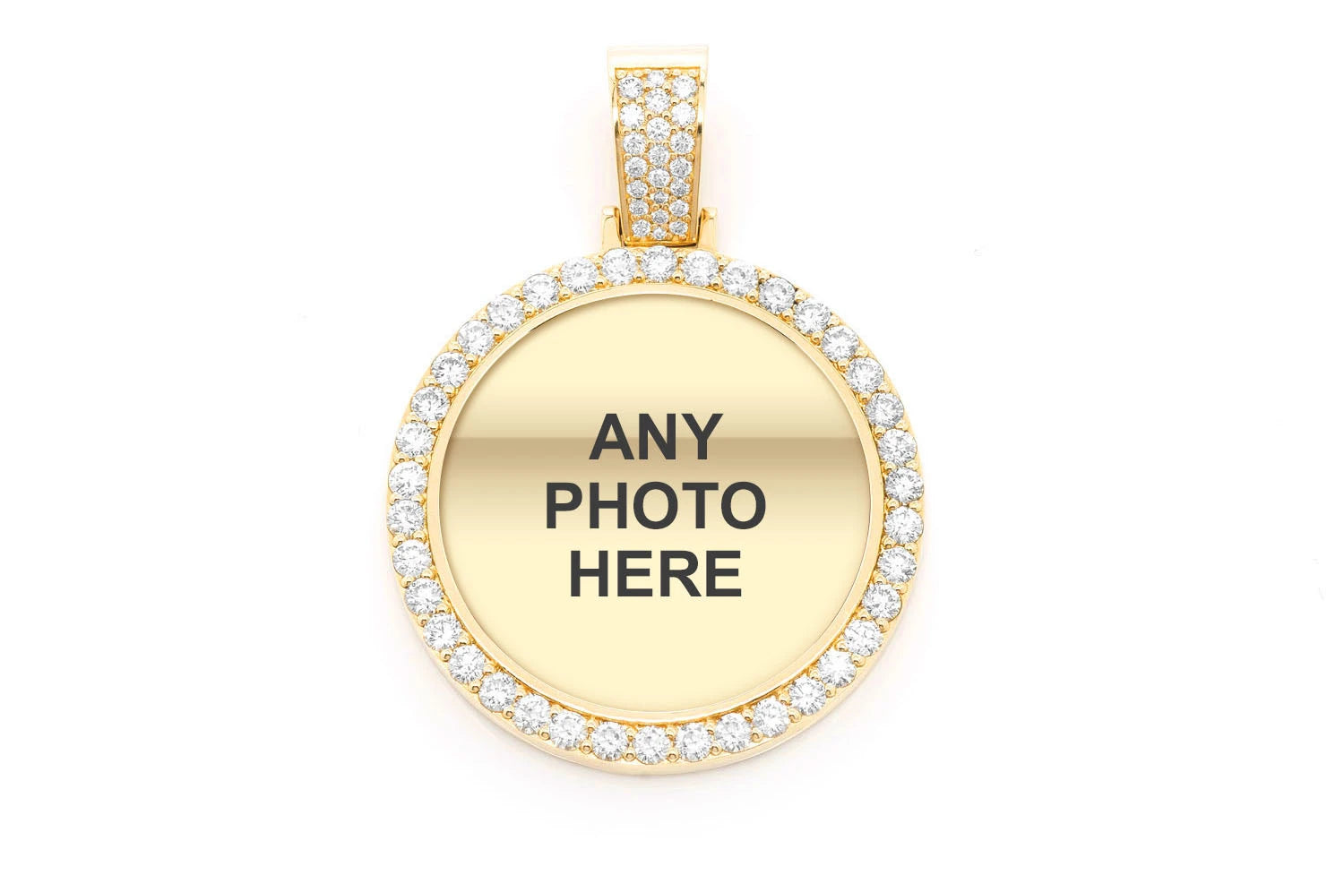 Erkals Jewellers Picture Memory Pendant 18K Gold Diamond 3.50ctw