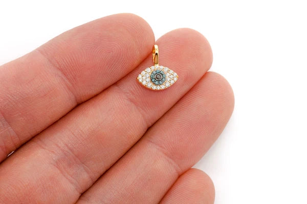 Erkals Jewellers Evil Eye Pendant 18K Gold Diamond 0.20ctw