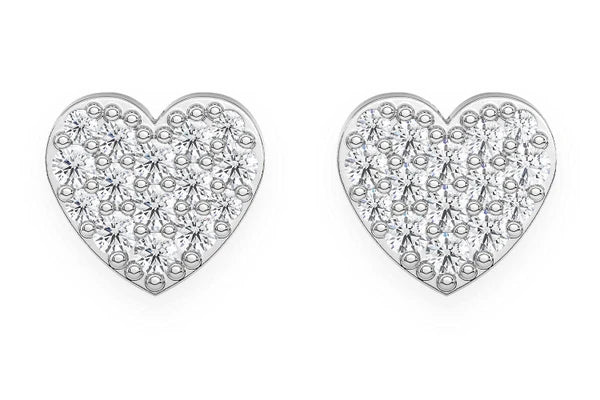 Erkals Jewellers Heart Stud Earrings 18K Gold 0.25ctw