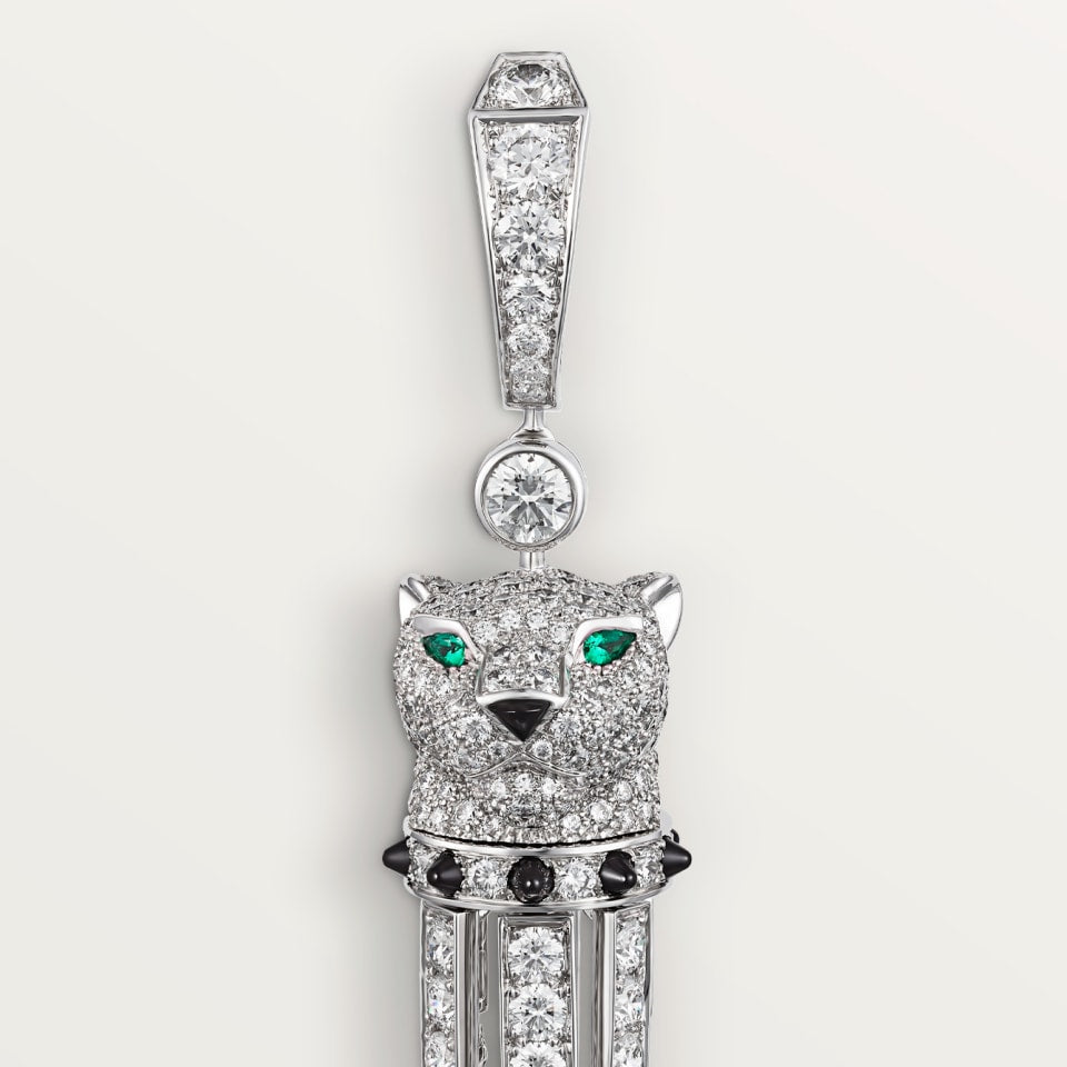 Cartier Panthère de Cartier Earrings White Gold Diamonds Emeralds Onyx