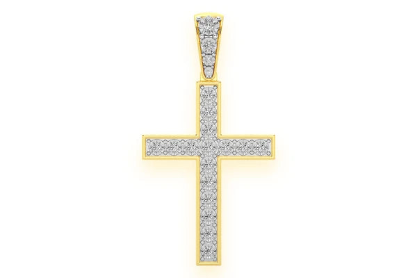 Erkals Jewellers Miracle Set Cross Pendant 18K Gold Diamond 0.35ctw