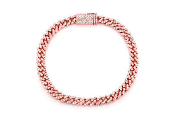 Erkals Jewellers 6MM Miami Cuban Diamond Bracelet 18K Gold 4.25ctw
