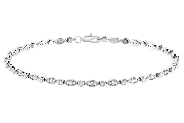 Erkals Jewellers Geometric Bezel Set Link Diamond Bracelet 18K Gold 0.50ctw