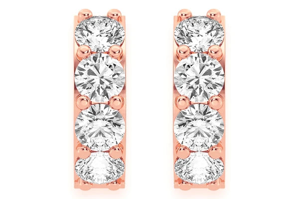 Erkals Jewellers Diamond Huggie Hoop Earrings 18K Gold 0.50ctw
