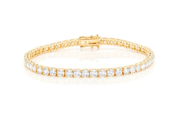Erkals Jewellers 20pt Prong Set Diamond Tennis Bracelet 18K Gold 10.50ctw