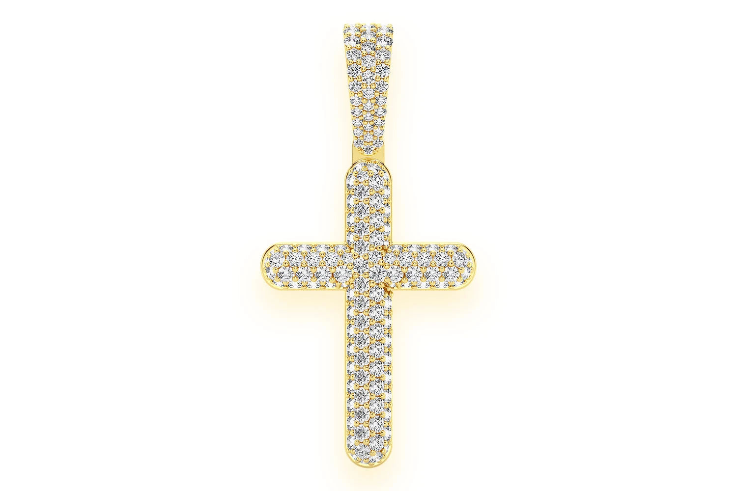 Erkals Jewellers Bubbly Cross Pendant 18K Gold Diamond 1.10ctw
