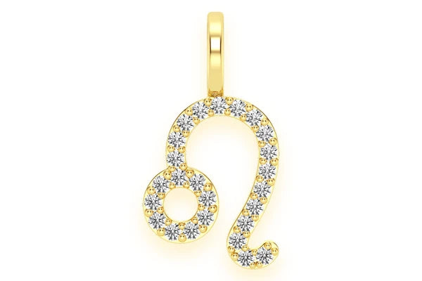 Erkals Jewellers Leo Zodiac Pendant 18K Gold Diamond 0.10ctw
