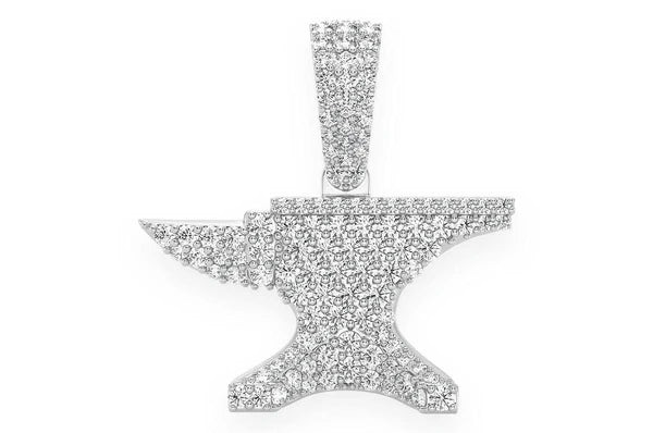 0.50ct Diamond Anvil Pendant 18K Solid Gold