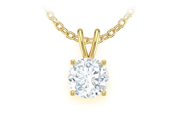 Erkals Jewellers Round Solitaire Pendant 18K Gold Diamond 0.25ctw