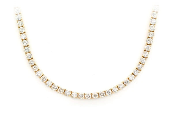 Erkals Jewellers 5pt Prong Set Diamond Tennis Necklace 18K Gold 11.00ctw